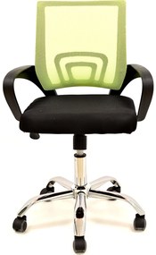 Cadeira de escritório FISS NEW, preto, rede verde e tecido preto