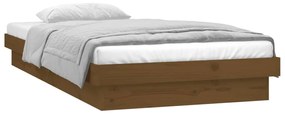 Estrutura cama +LEDs pequena solteiro 75x190cm madeira castanho