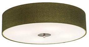 Candeeiro de teto rústico verde 50 cm - Drum Jute Country / Rústico,Moderno