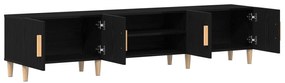Cabinet de TV vidaXL Preto Carvalho 180x31,5x40 cm Madeira Derivada