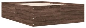 Estrutura de cama 135x190cm derivados madeira carvalho castanho