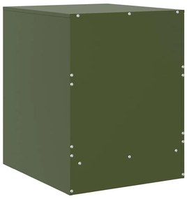 Mesa de cabeceira 34,5x39x44 cm aço verde