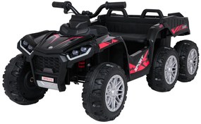Moto 4 elétrica para crianças 12V 4x4 Sport TX ATV, Rodas Espuma EVA, assento couro ecológico Preta