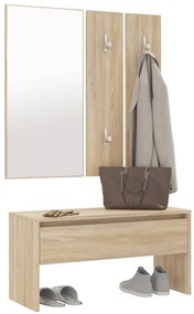 Conjunto de móveis de corredor derivados de madeira sonoma
