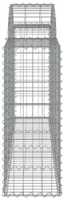 Cestos gabião arqueados 14pcs 200x30x80/100cm ferro galvanizado