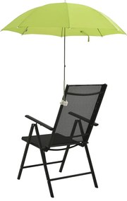 Guarda-sóis para cadeira de campismo 2 pcs 105 cm verde