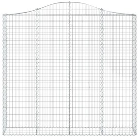 Cestos gabião arqueados 15 pcs 200x30x180/200 ferro galvanizado