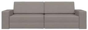 Sofá-Cama de Chão 2 em 1 Taupe 245x150x60.5 cm Tecido