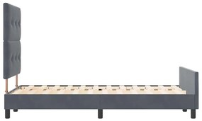 Estrutura de Cama vidaXL Cinza Escuro 120x190 cm Veludo