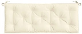Almofadão p/ banco de jardim 120x50x7 cm tecido Oxford creme