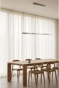Lâmpada De Teto Suspensa Linear Led 120 Cm Com Luz Indireta Em Alumínio Danile Cinzento Escovado - Sklum