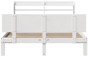 Estrutura de cama c/ cabeceira sem colchão 160x200 cm branco