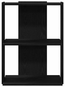 Estante de 3 níveis 60x30x80 cm madeira trabalhada preto