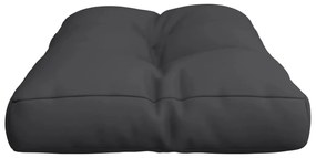 Almofadão para sofá de paletes 70x40x12 cm tecido preto