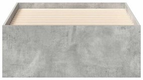 Estrutura de cama 90x200 cm cinza cimento