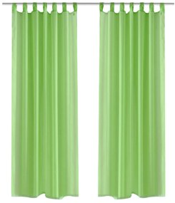 Cortina verde-maçã 140 x 225 cm 2 peças