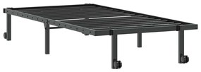 Estrutura de cama sem colchão Dobrável 90x190 cm aço preto