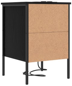 Armário de Cabeceira com gaveta Carvalho preto 42 x 41 x 61 cm