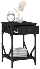 Mesa de cabeceira 40x42x60 cm derivados de madeira preto