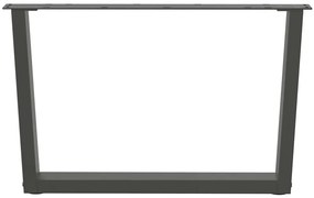 Pés para mesa de centro em V, 2 peças, antracite, 70x (42-43,3) cm, aç