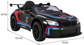 Carro elétrico para Crianças 12V BMW X6M Rodas de EVA, Assento de couro Preto