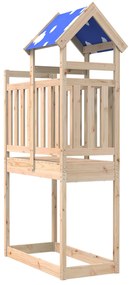 vidaXL Torre de Brincar Castanho Madeira de Pinheiro Sólida