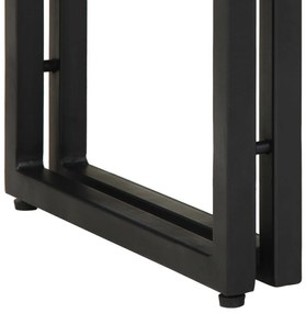 Mesa de Console vidaXL Preta 90x33x75 cm em Madeira de Acácia Sólida e