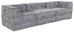 vidaXL Almofada 3 pcs Cinzento-claro 70 x 70 x 54 cm Poliéster