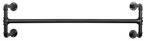Suporte de parede para roupas com tubo industrial | SONGMICS | 110 x 30 x 29,5 cm | preto | HSR64BK.