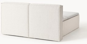 Cama de casal em bouclé Lennon