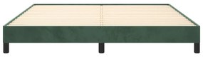 Estrutura de cama sem colchão 180x200 cm veludo verde-escuro