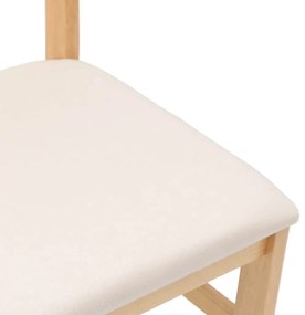 Cadeiras de jantar com almofadões 2 pcs madeira maciça
