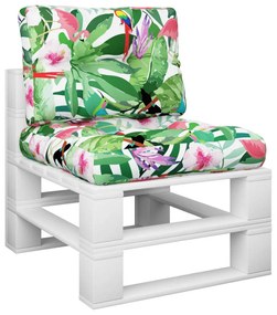 Almofadões para móveis de paletes 2 pcs tecido multicolor