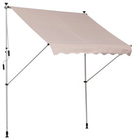 Outsunny Toldo Manual Retrátil 200x150 cm com Manivela de Alumínio Âng