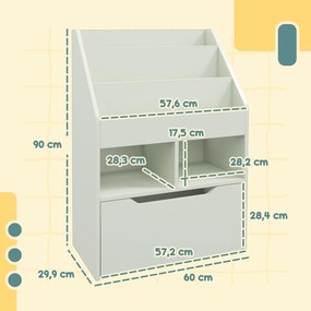 Estante com Prateleiras – Modelo Bergen – 60x29 – Madeira – 6 Níveis