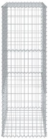 Cesto gabião com cobertura 100x50x150 cm ferro galvanizado