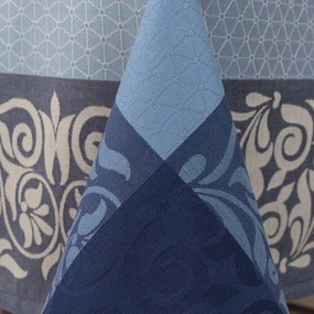Toalhas de mesa anti nódoas 100% algodão - QUEEN da Fateba: Azul 1 Toalha de mesa 150x250 cm