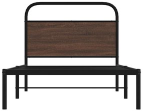 Estrutura cama s/ colchão derivados madeira carvalho castanho