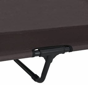 Cama Elevada para Cães com Toldo Removível Marrom XL Aço