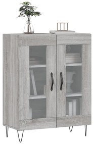 Aparador 69,5x34x90 cm derivados de madeira cinzento sonoma