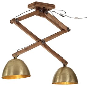 vidaXL Candeeiro de teto 25 W 29x18x85 cm E27 bronze antigo
