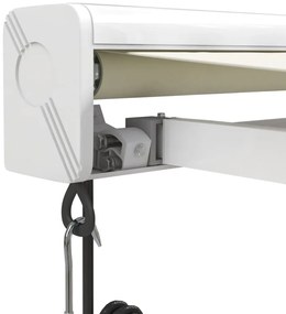 Toldo retrátil 4x3 m tecido e alumínio cor creme