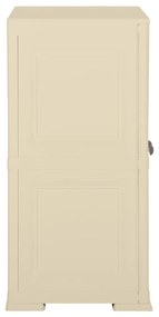 Armário de plástico 79x43x85,5 cm design de madeira branco nata