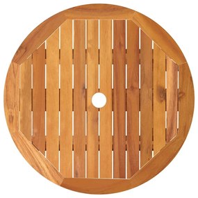 Mesa de jardim dobrável Ø60x75 cm madeira eucalipto maciça