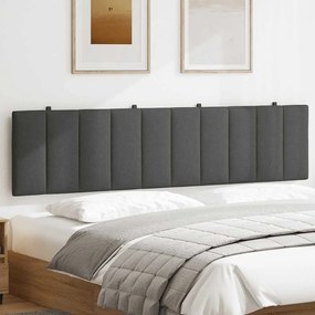 Almofadão de cabeceira 200 cm tecido cinzento-escuro