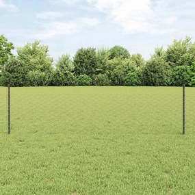 Postes de Cerca vidaXL 11 pcs U-Channel Cinza 60 cm Aço