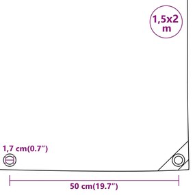 Lona 1,5x2 m 650 g/m² antracite