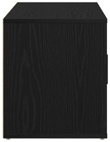 Armário para TV vidaXL Preto Carvalho 100x35x40 cm Madeira de Engenhar