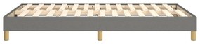 Estrutura de cama sem colchão 120x200 cm tecido cinzento-escuro