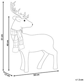Figura decorativa, MUSTOLA, branco, 51 cm Beliani
